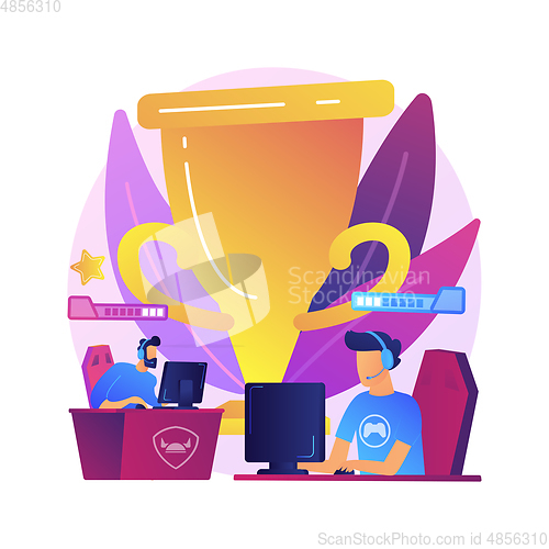 Image of E-sport tournament abstract concept vector illustration.