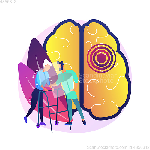 Image of Parkinson disease abstract concept vector illustration.