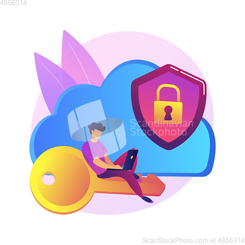 Image of Cloud storage abstract concept vector illustration.