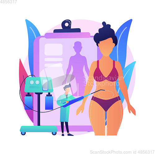 Image of Liposuction abstract concept vector illustration.