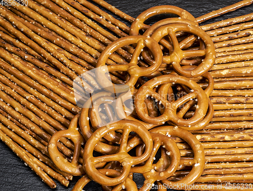 Image of salt sticks and pretzels