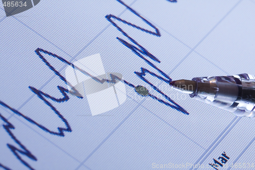 Image of Data charts on the computer