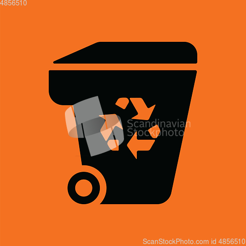 Image of Garbage container recycle sign icon