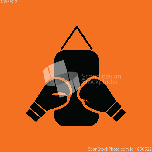 Image of Boxing pear and gloves icon