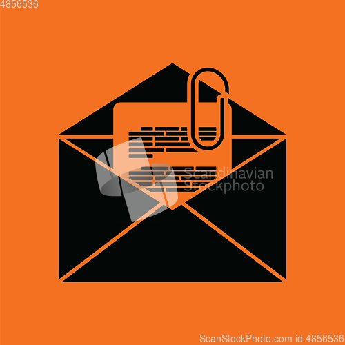 Image of Mail with attachment icon