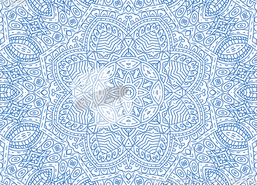 Image of Blue abstract outline pattern on white