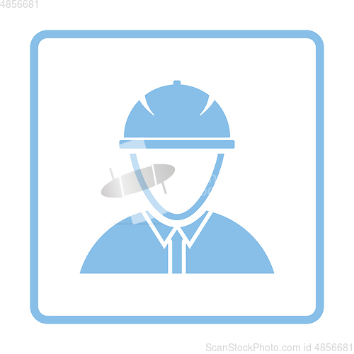 Image of Icon of construction worker head in helmet