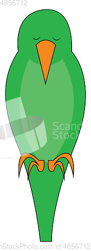 Image of Green bird vector illustration