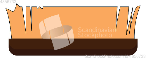 Image of Basic brown brush vector illustration on white background.