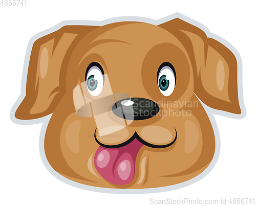 Image of Brown Dog, vector color illustration.