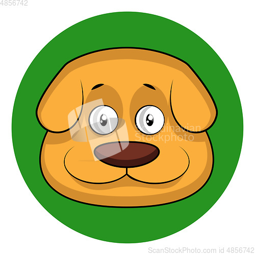 Image of Simple cartoon dog vector illustration on white background