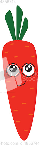 Image of Smiling Carrot vector or color illustration