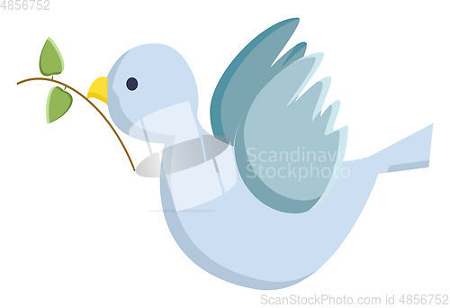 Image of A blue bird symbolizing religion of peace vector or color illust