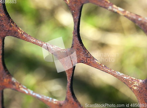 Image of Rusty metal fence