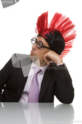 Image of Funny businessman with a bored face