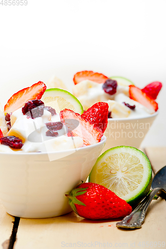 Image of fruit and yogurt salad healthy breakfast