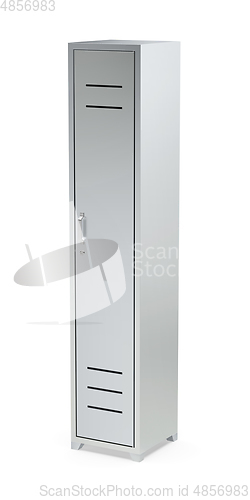 Image of Silver metal wardrobe