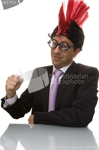 Image of Funny confident businessman