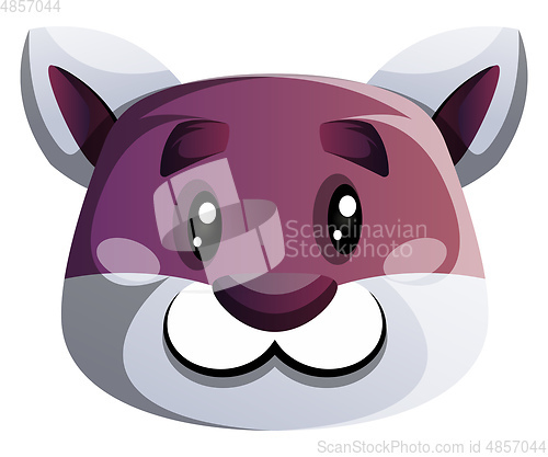 Image of Simple cartoon purple dog vector illsutartion on white backgroun
