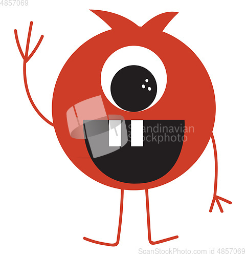 Image of Funny monster vector or color illustration
