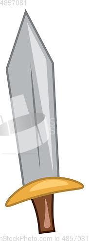 Image of A long pointed sword vector or color illustration