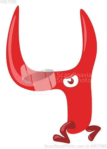 Image of Red numerical number four vector or color illustration