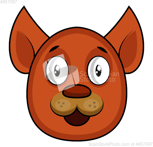 Image of Cartoon brown dog vector illustartion on white background