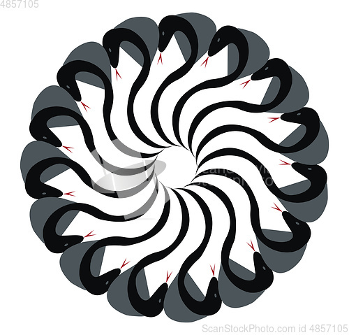 Image of A mandala tattoo design vector or color illustration