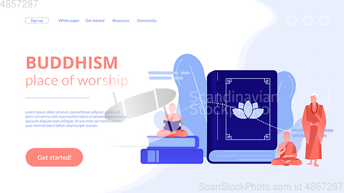 Image of Buddhism concept landing page.