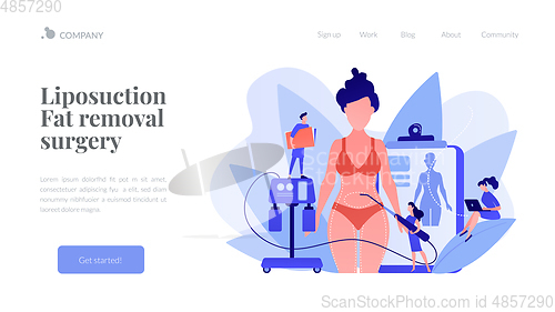 Image of Liposuction concept landing page.