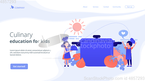 Image of Cooking camp concept landing page.