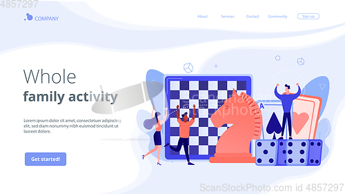 Image of Board game concept landing page.