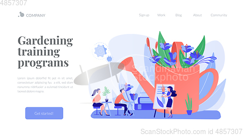 Image of Garden workshop concept landing page