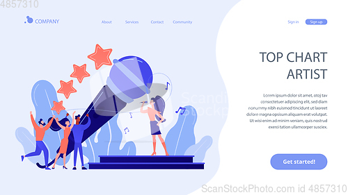Image of Popular music concept landing page.