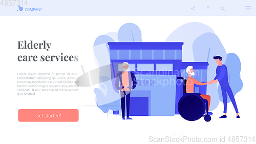 Image of Elderly care concept landing page