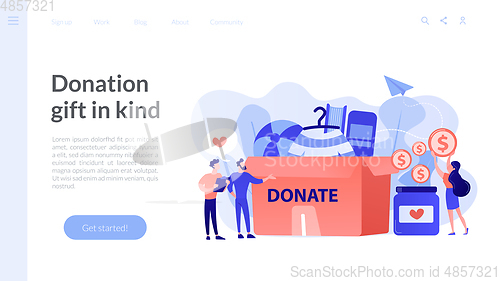 Image of Donation concept landing page.