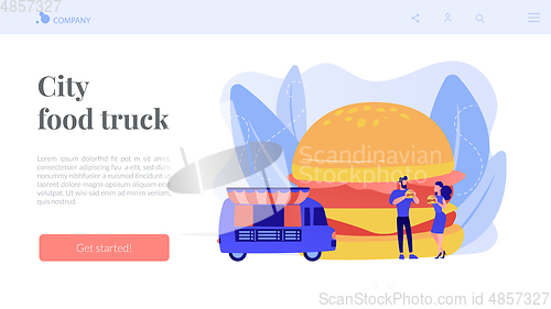 Image of Street food concept landing page.
