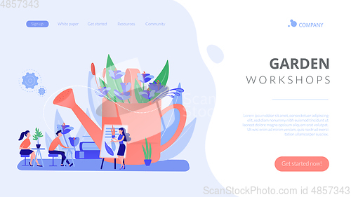 Image of Garden workshop concept landing page