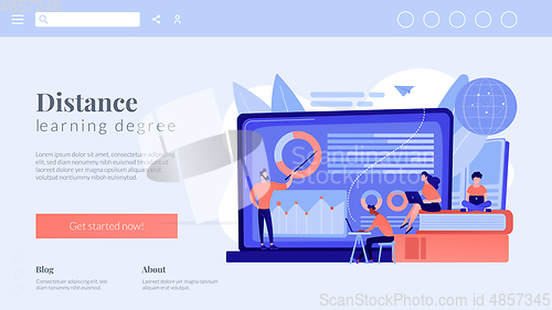 Image of Distance learning concept landing page.