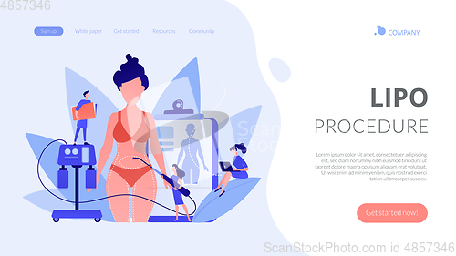 Image of Liposuction concept landing page.