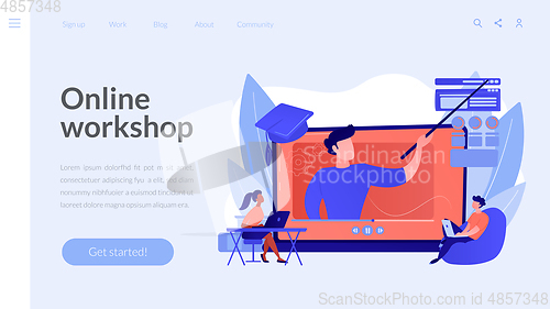 Image of Online workshop concept landing page