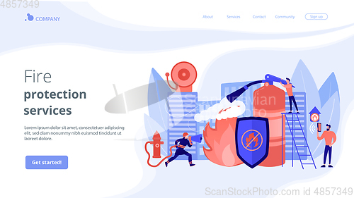 Image of Fire protection concept landing page.
