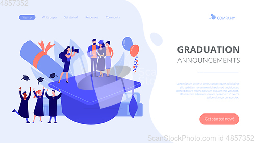 Image of Graduation concept landing page