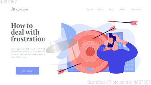 Image of Frustration concept landing page