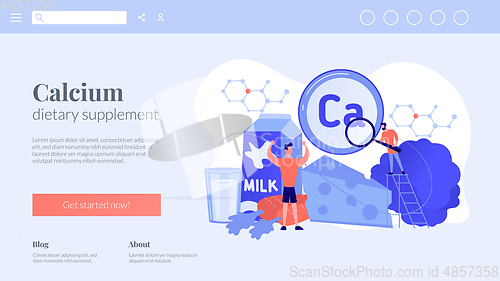 Image of Uses of Calcium concept landing page.