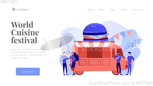 Image of Food festival concept landing page.