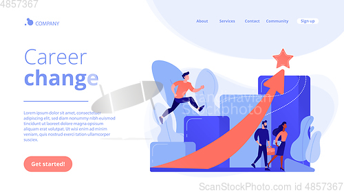 Image of Career change concept landing page.
