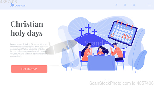 Image of Christian event concept landing page.