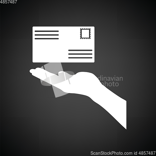 Image of Hand holding letter icon