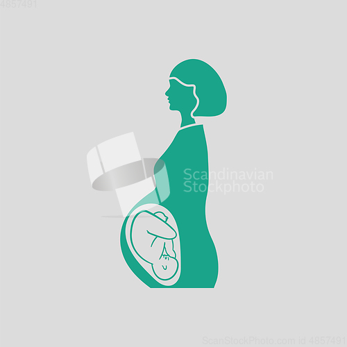 Image of Pregnant woman with baby icon